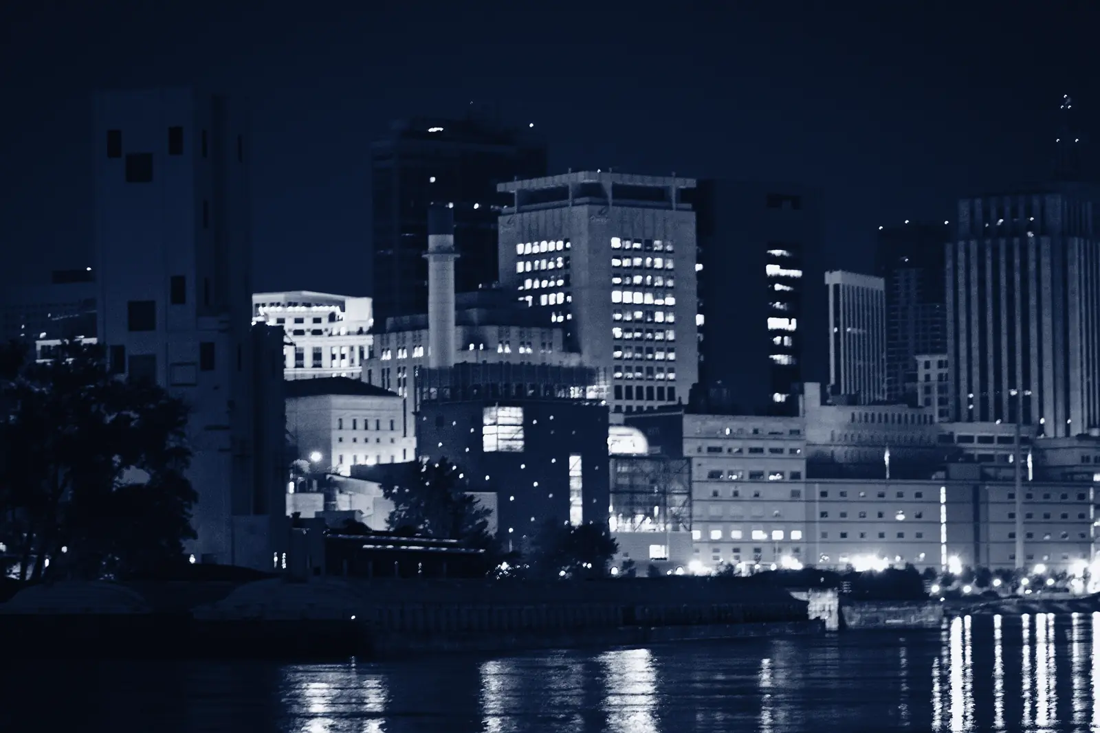 Downtown St. Paul skyline at night